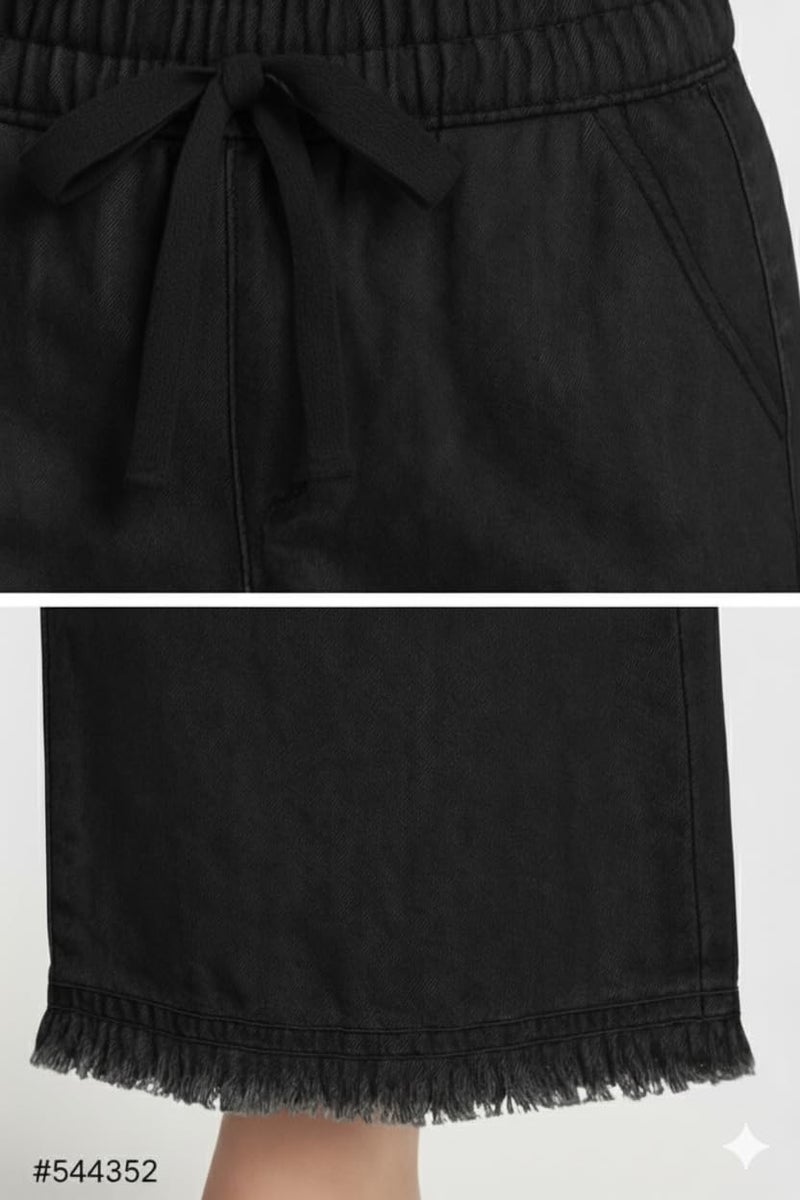 VIG TRENDS Denim Palazzo for Women | Stylish Wide Leg Bottom Wear with Two Pockets | Jumbo Size - Image 5
